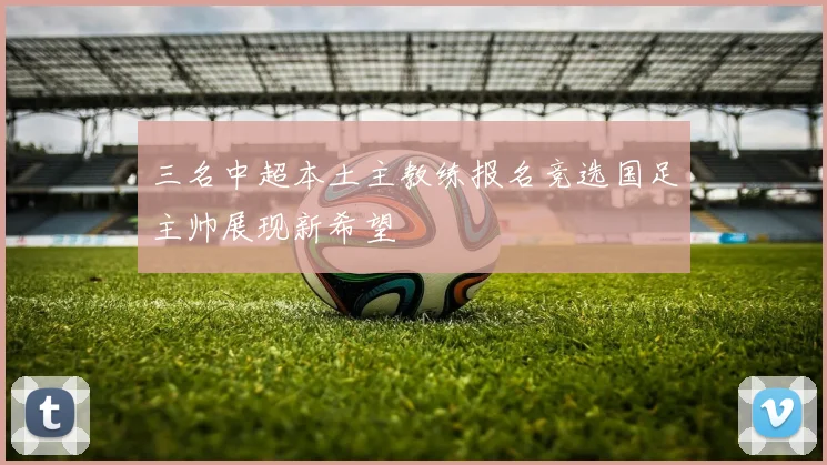 三名中超本土主教练报名竞选国足主帅展现新希望